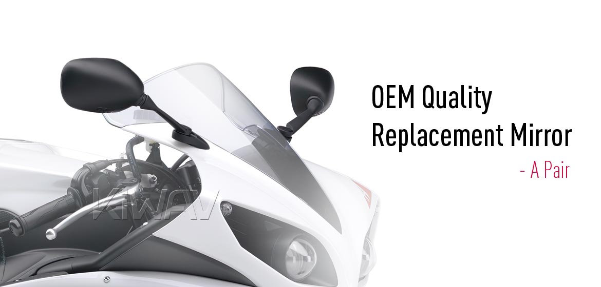 KiWAV OEM replacement mirror FY869 for Yamaha YZF-R1 both hand