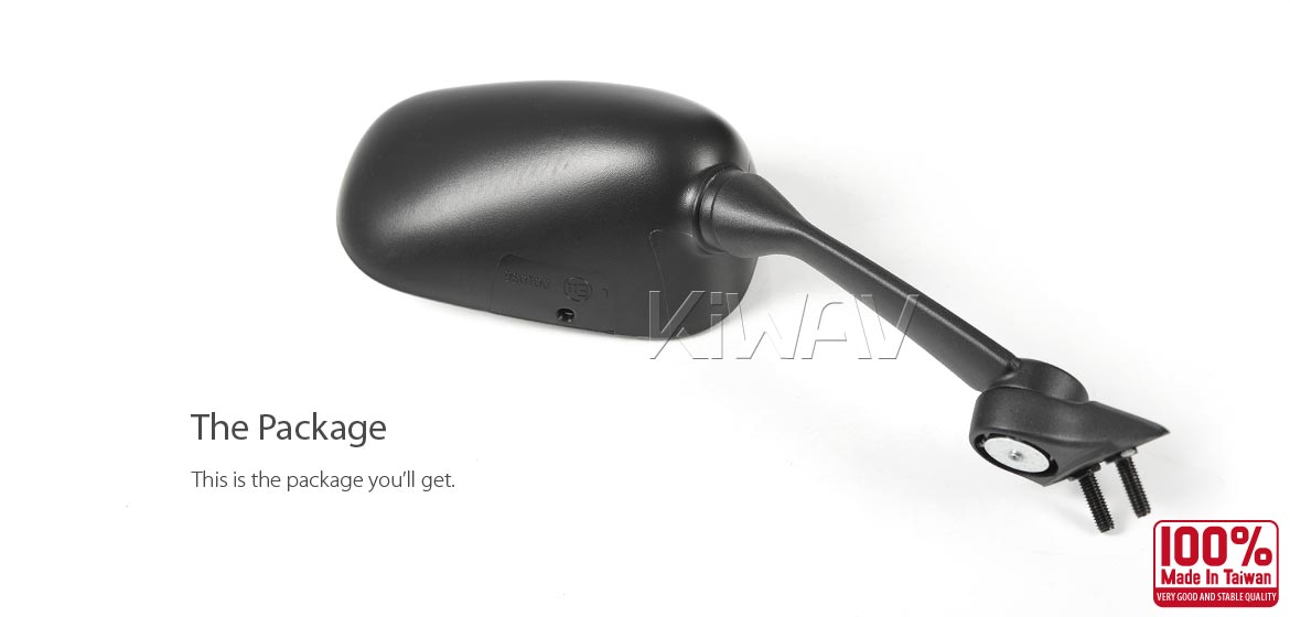 KiWAV OEM replacement mirror FY869 for Yamaha YZF-R1 right hand