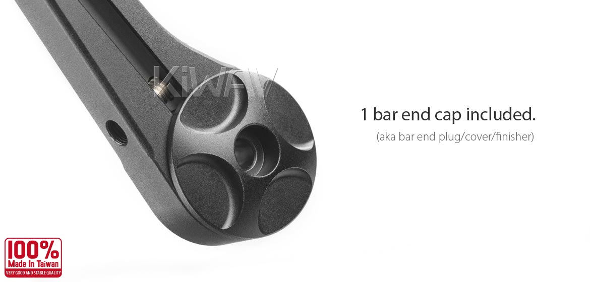 KiWAV motorcycle CNC forge anodized aluminum round bar end mirror Colin compatible for BMW M12 threaded handlebars