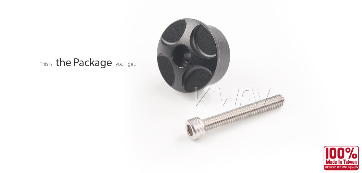 KiWAV Colin bar end mirror adapter direct bolt-on M6 threaded handlebars