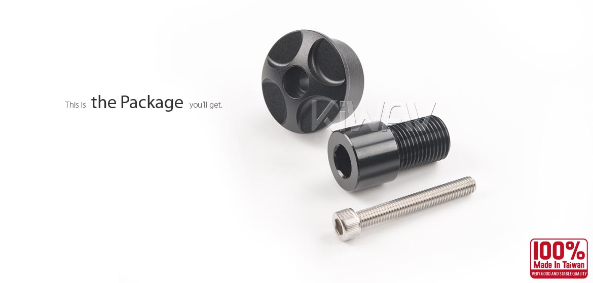 KiWAV Colin bar end mirror adapter compatible for most Yamaha with an OEM handlebar