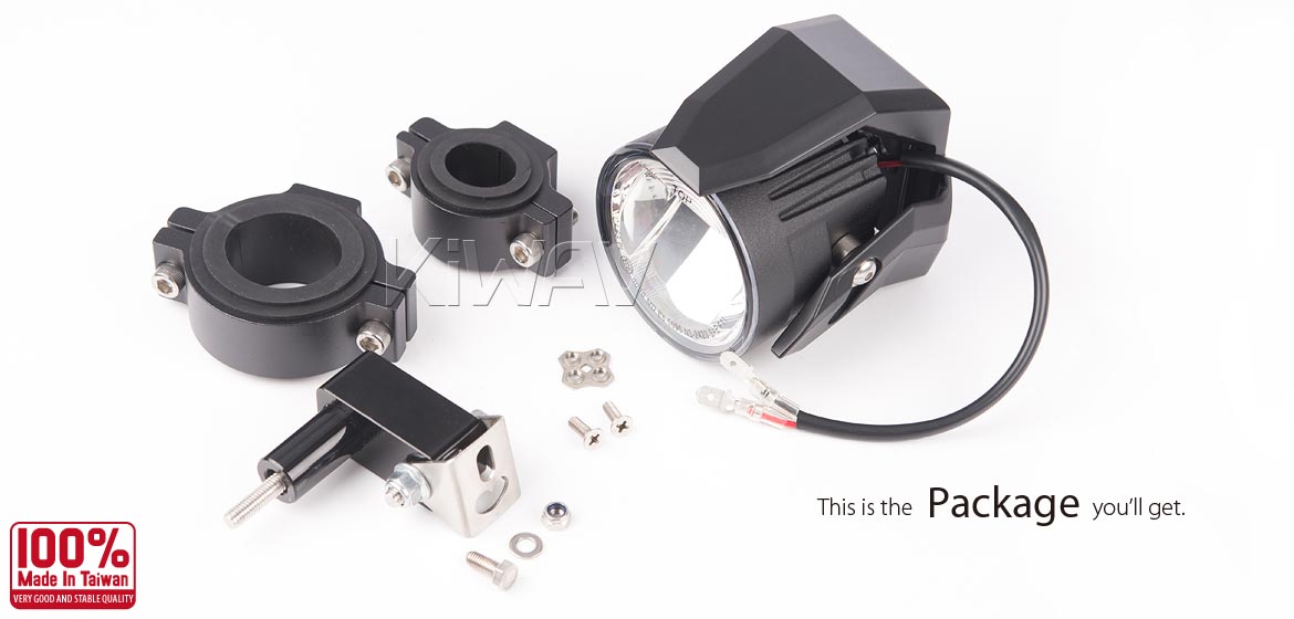 KiWAV motorcycle 12V 24V 3 inches 8W round LED fog light