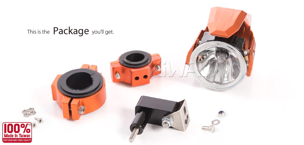 KiWAV motorcycle 2.75 inch 12V 55W round driving light