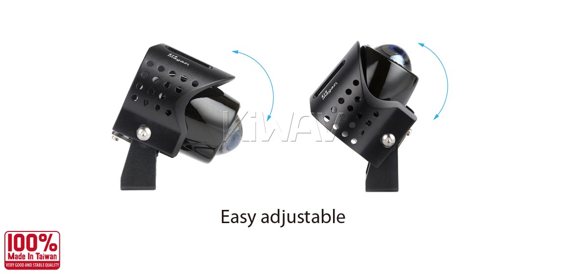 KiWAV motorcycle 12V 55W fisheye round fog light with wiring kits
