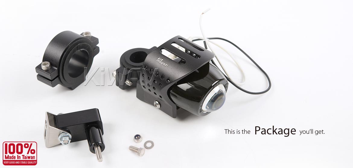 KiWAV motorcycle 12V 55W fisheye round fog light