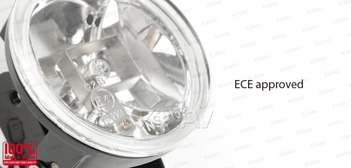 KiWAV motorcycle 3.4 inches 12V 55W round fog lights