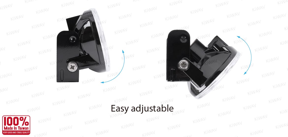 KiWAV motorcycle 3.4 inches 12V 55W round fog lights