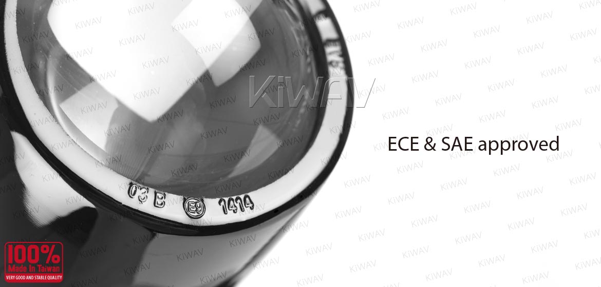 KiWAV motorcycle 1.9 inches 12V 55W fisheye fog fog lights