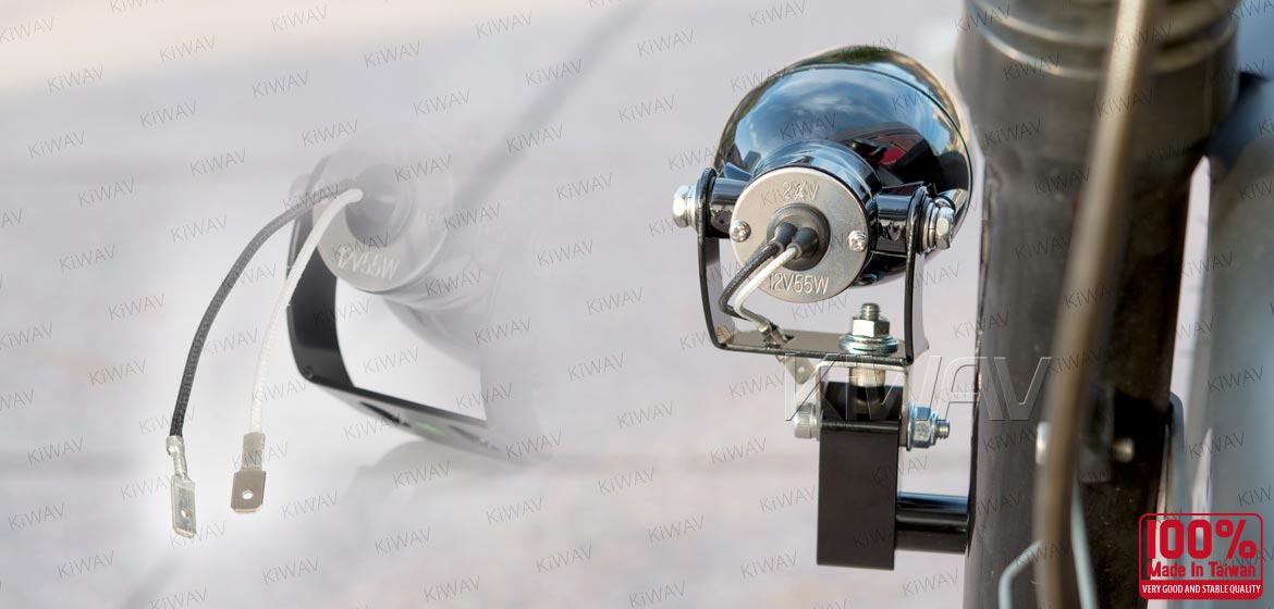 KiWAV motorcycle 1.9 inches 12V 55W fisheye fog fog lights
