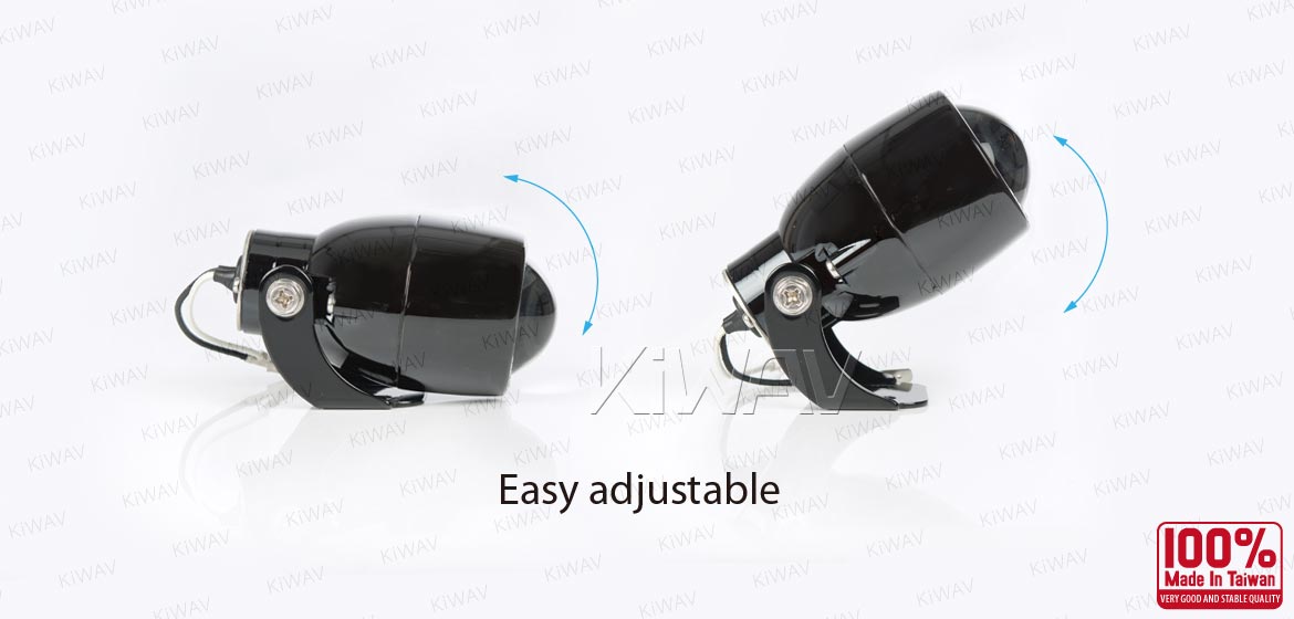 KiWAV motorcycle 1.9 inches 12V 55W fisheye fog fog lights