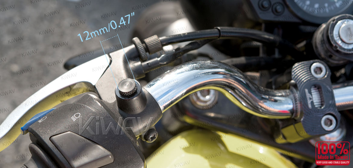 KiWAV motorcycle aluminum mirror hole block-offs black for standard M8 metric thread bike