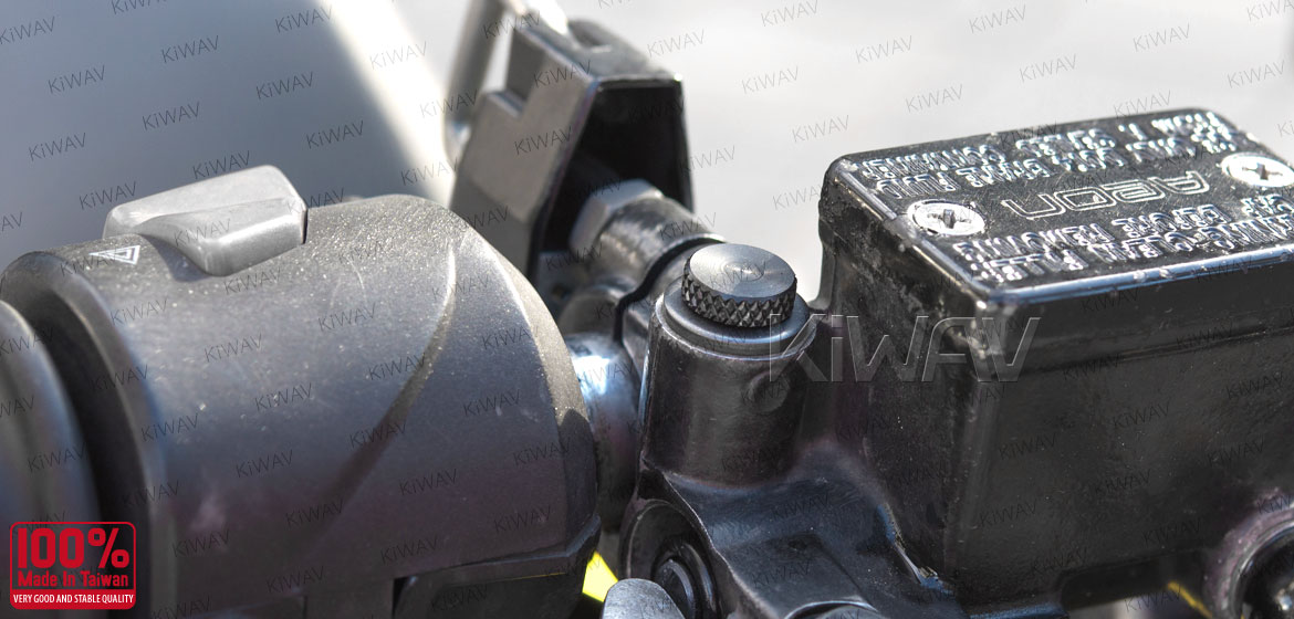 KiWAV motorcycle aluminum mirror hole block-offs black for standard M8 metric thread bike