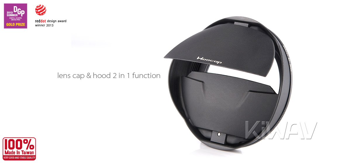 KiWAV Hoocap DSLR Lens Cap and Hood 2 in 1 TX37