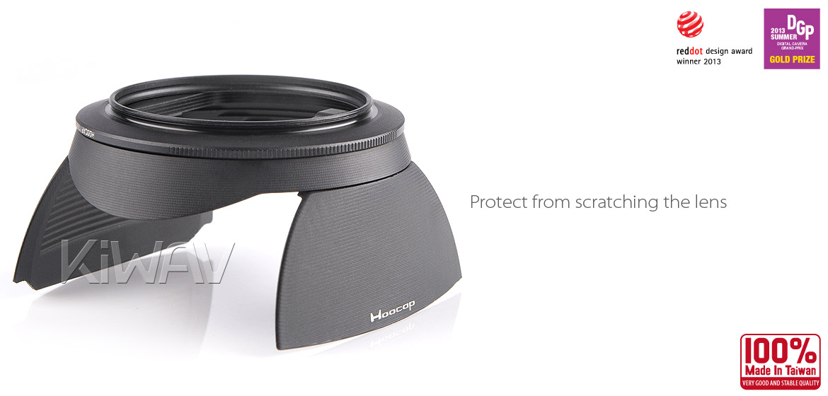 KiWAV Hoocap DSLR Lens Cap and Hood 2 in 1 TX37