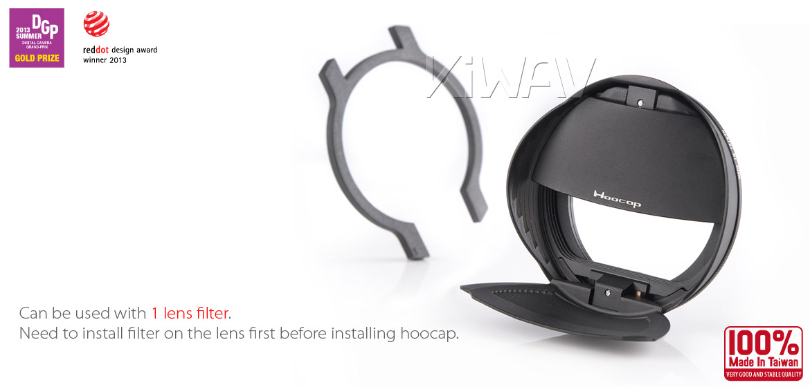 KiWAV Hoocap DSLR Lens Cap and Hood 2 in 1 TX37
