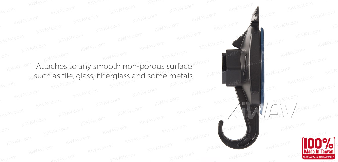 KiWAV Scooter Vespa style suction cup hook black