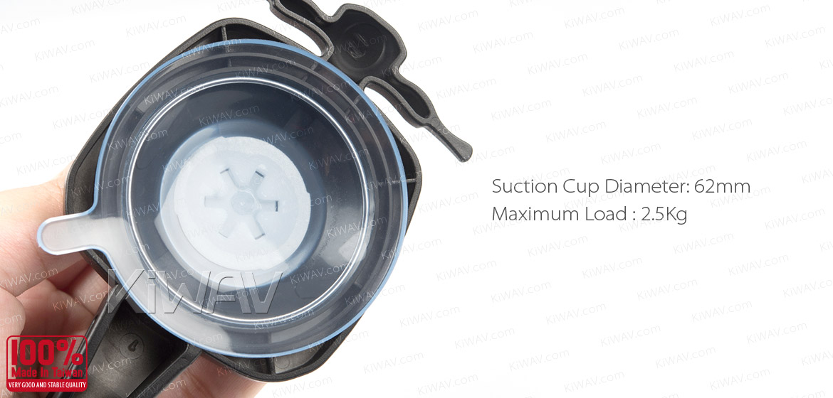 KiWAV Scooter Vespa style suction cup hook black