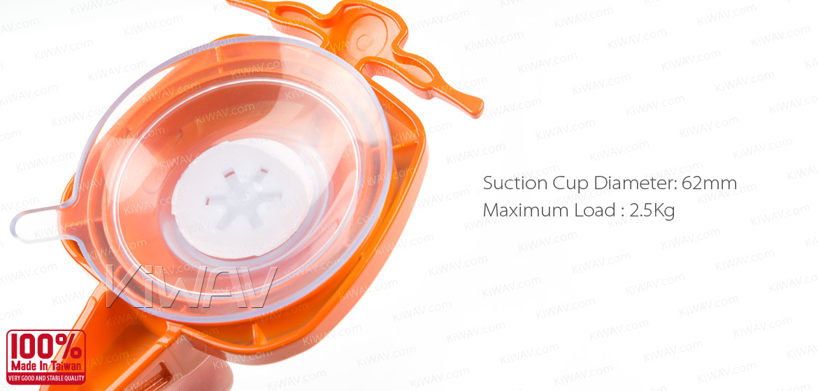 KiWAV Scooter Vespa style suction cup hook orange