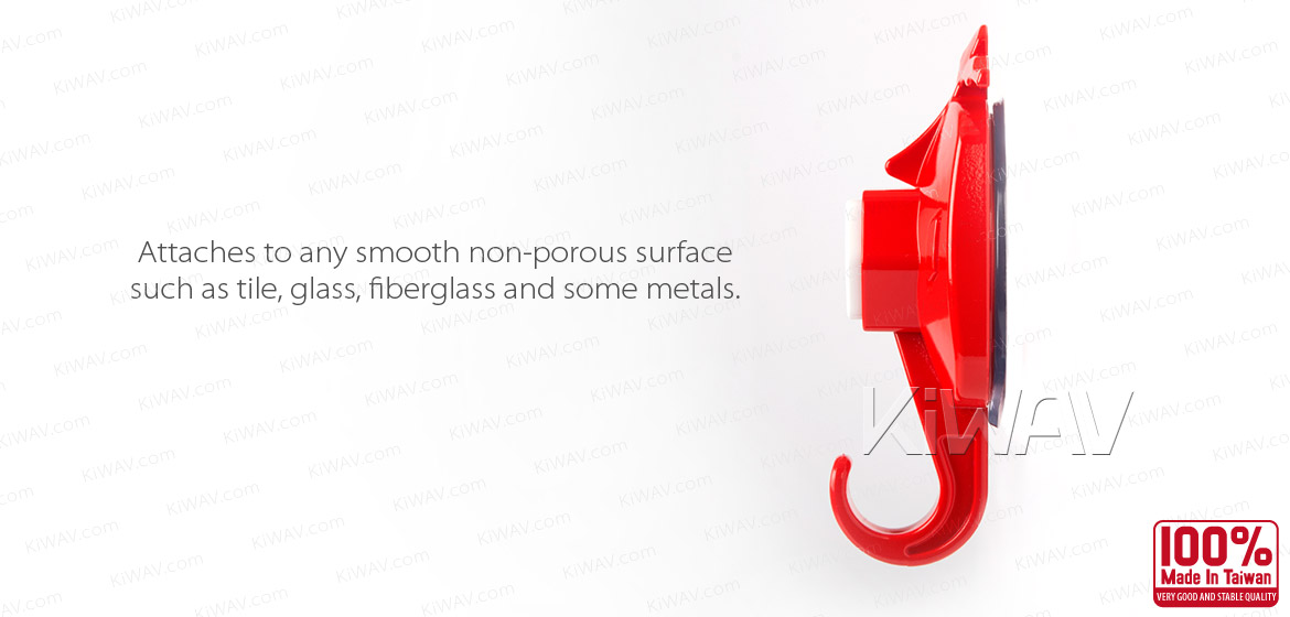 KiWAV Scooter Vespa style suction cup hook red