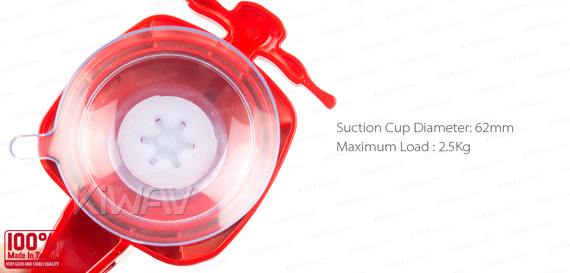 KiWAV Scooter Vespa style suction cup hook red