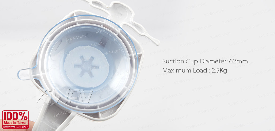 KiWAV Scooter Vespa style suction cup hook white