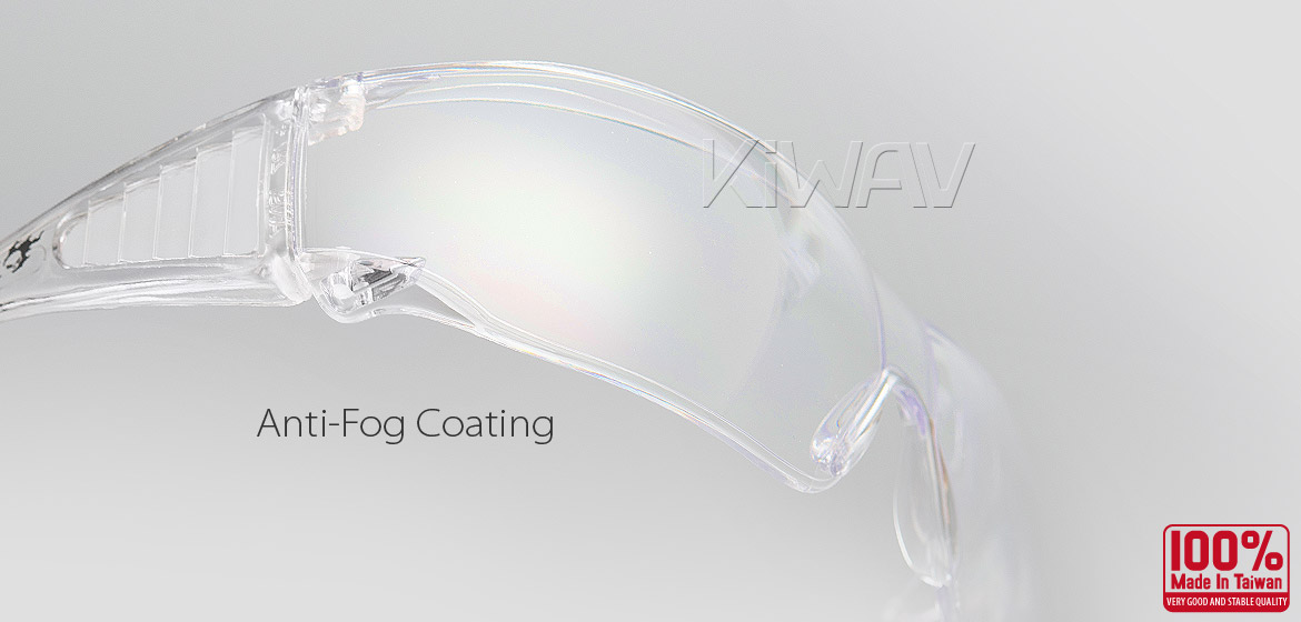KiWAV Contemporary safety glasses VA340 clear frame clear lens