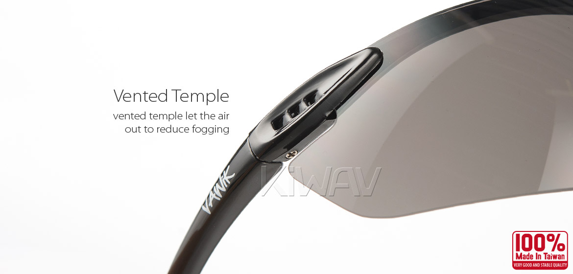 KiWAV Contemporary safety glasses VA830 black frame replaceable lens
