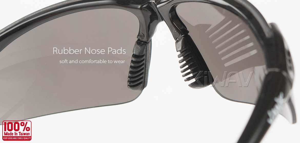KiWAV Contemporary safety glasses VA830 black frame replaceable lens