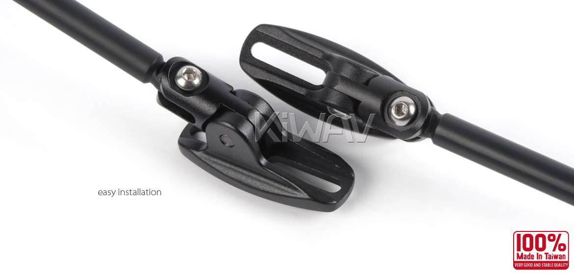 KiWAV Hawk mat black fairing mount rearview mirrors for sportsbike motorcycle Magazi