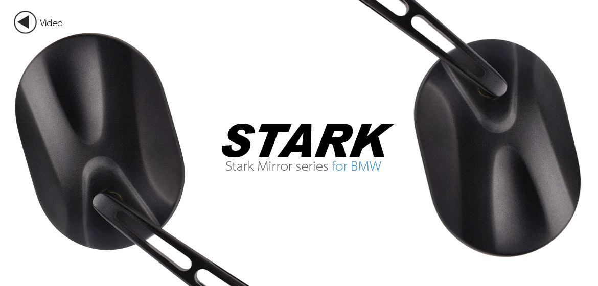 KiWAV motorcycle mirrors Stark black 10mm BMW Magazi