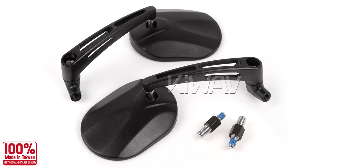バイクミラー 左右セット ZXタイプ 10mm 純正タイプ ブラック