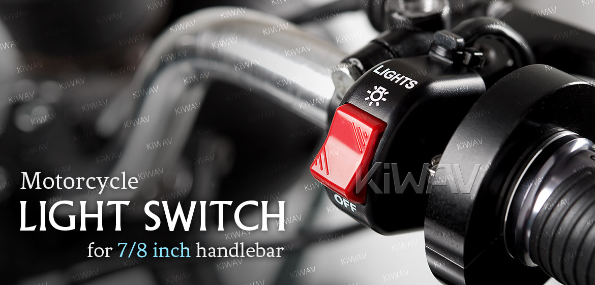 KiWAV motorcycle light switch for 7/8 inch handlebar