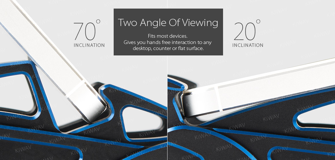 two angle display stand Macca - blue
