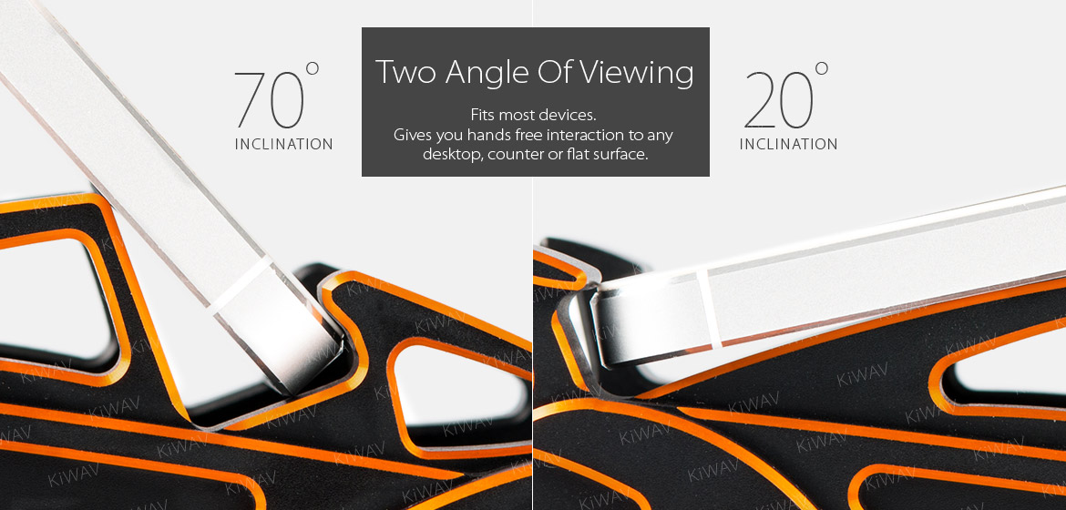 two angle display stand Macca - orange