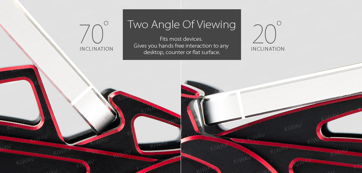 two angle display stand Macca - red