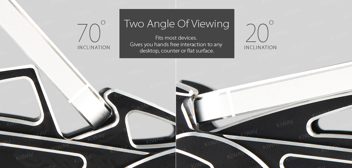 two angle display stand Macca - silver