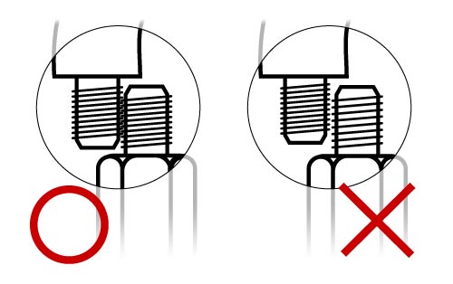 Compare two bolts thread size