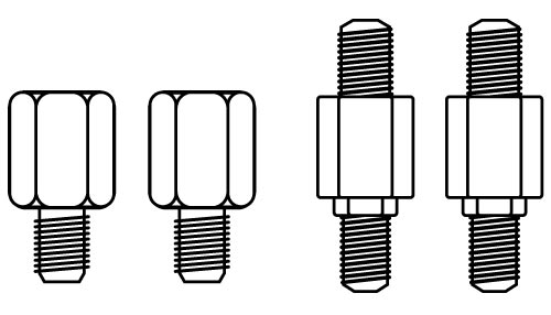 Use a vernier caliper to measure the size of a bolt thread