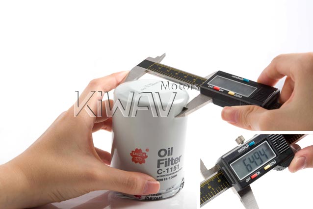Measure the oil filter from edge to edge
