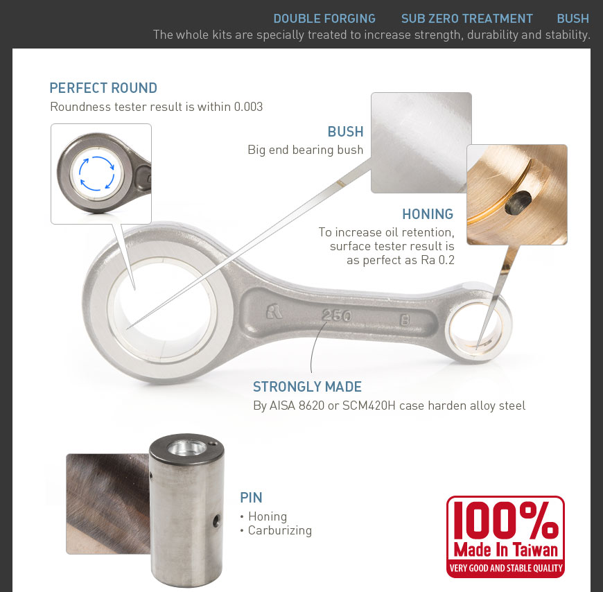 KiWAV Royal Rods RM-6210 connecting rod for KTM SXF250(13-15)/ EXCF(14-16)